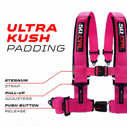 Pro Series 2" & 3" 4 point Harness with push button release