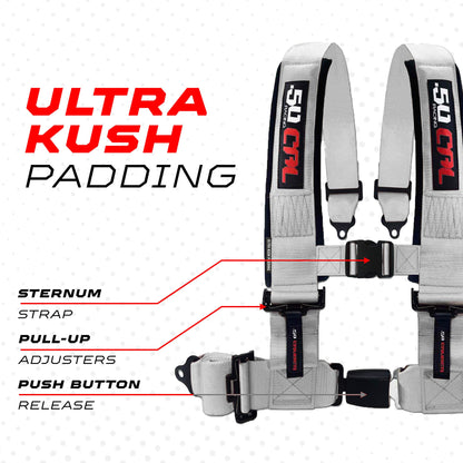 Pro Series 2" & 3" 4 point Harness with push button release