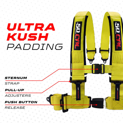 Pro Series 2" & 3" 4 point Harness with push button release