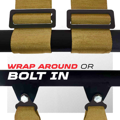 Pro Series 2" & 3" 4 point Harness with push button release