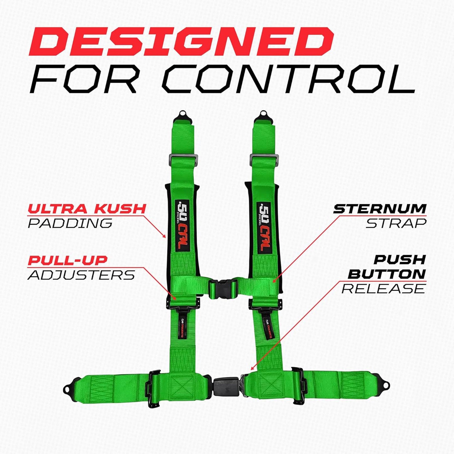 Pro Series 2" & 3" 4 point Harness with push button release