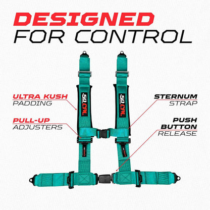 Pro Series 2" & 3" 4 point Harness with push button release