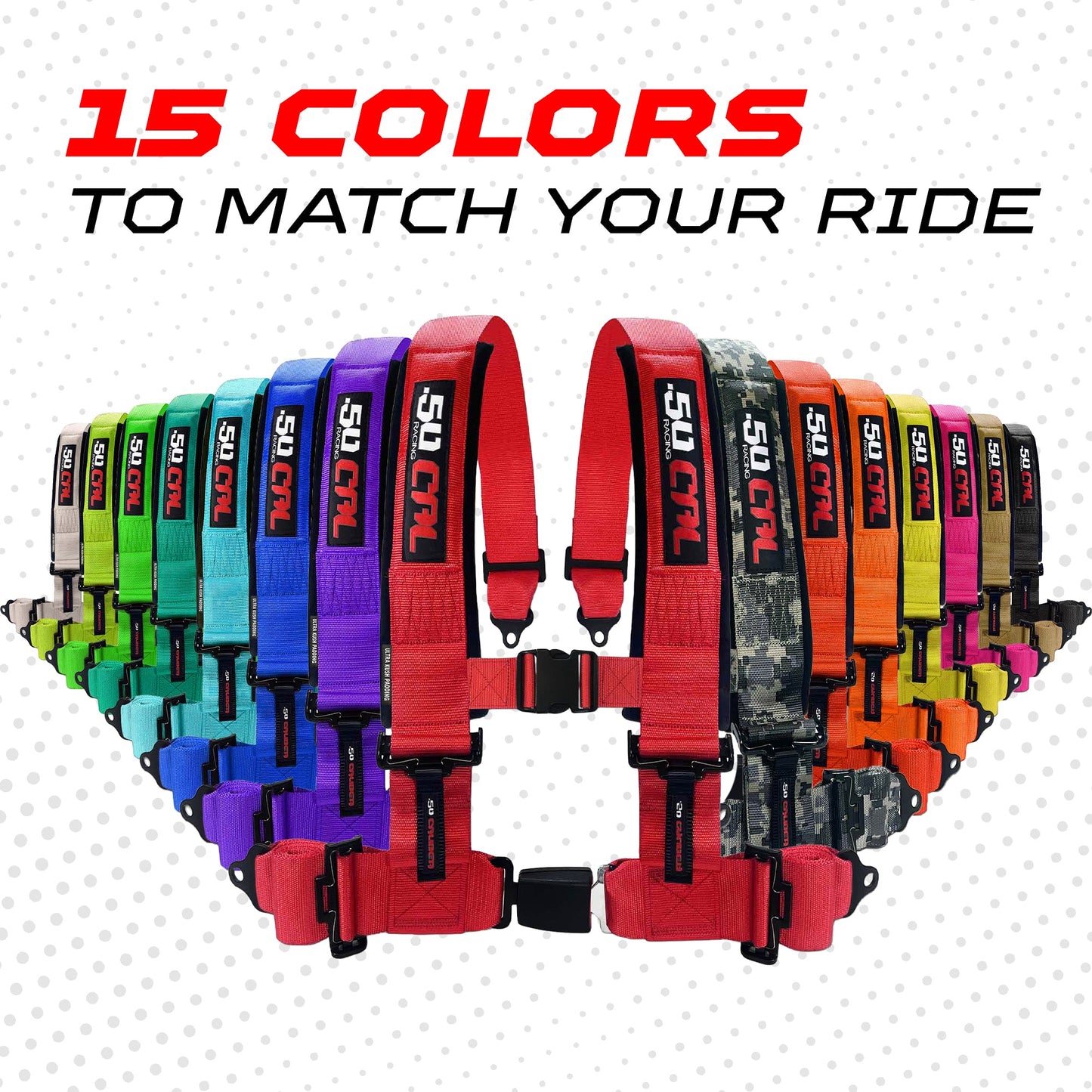 Pro Series 2" & 3" 4 point Harness with push button release