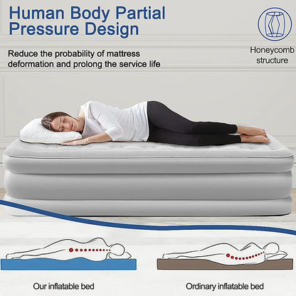 2 Person Built-In Pump Camping Mattress PVC Automatic Inflatable