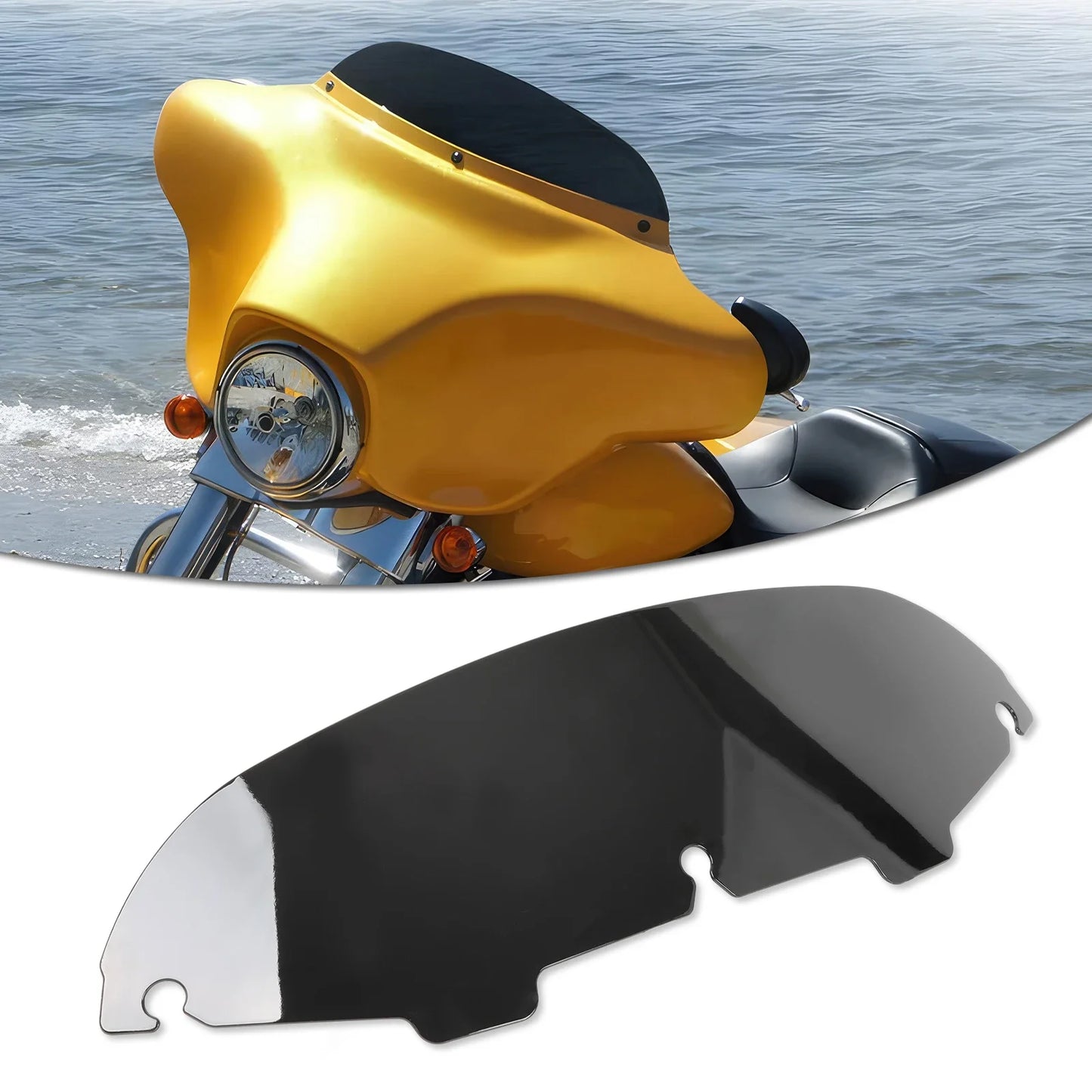 Black/Smoke4'' 6"8'' Windshield For Harley Electra Street Glide Touring1996-2013