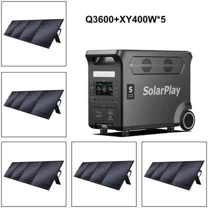 solar power Portable Power Station  Outdoor Generator With Foldable solar panels