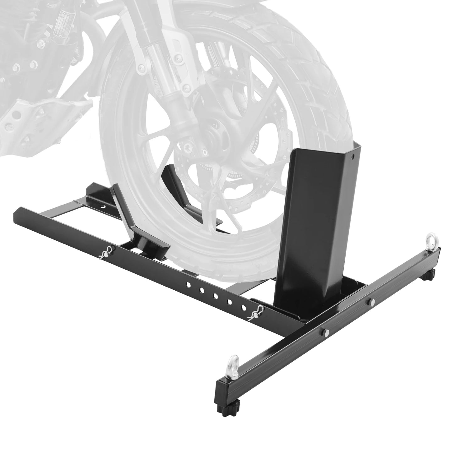 1800lbs Heavy-duty Steel Motorcycle Front Wheel Stand with Adjustable Holes