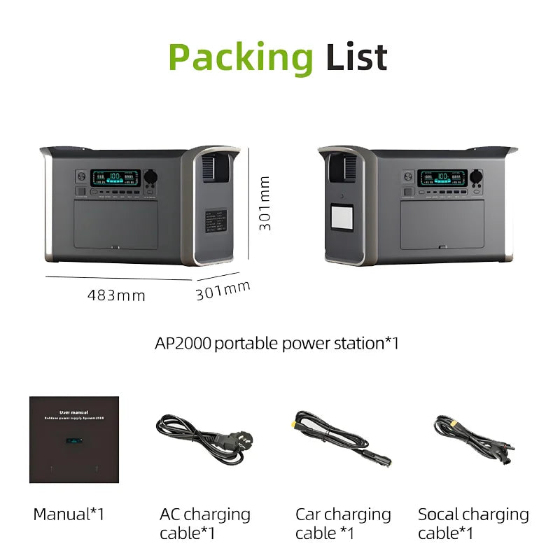 Portable Power Station 110V Solar Generator Emergency Power Supply