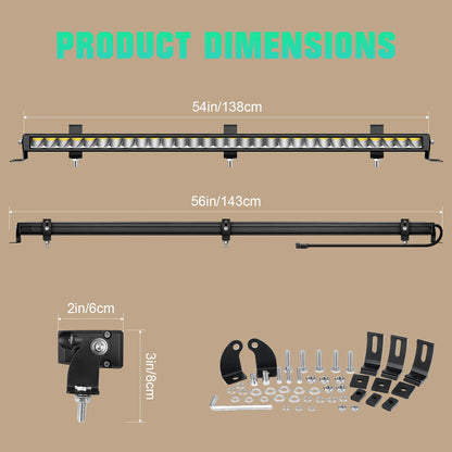 12'' 23'' 33'' 30W 60W 90W Off Road Straight LED Light Bar