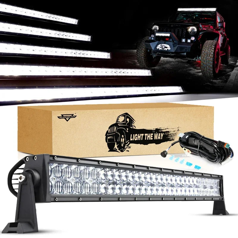 22 32 42 50 52inch  Double Row LED Light Bar for SUV ATV Trucks Pickup