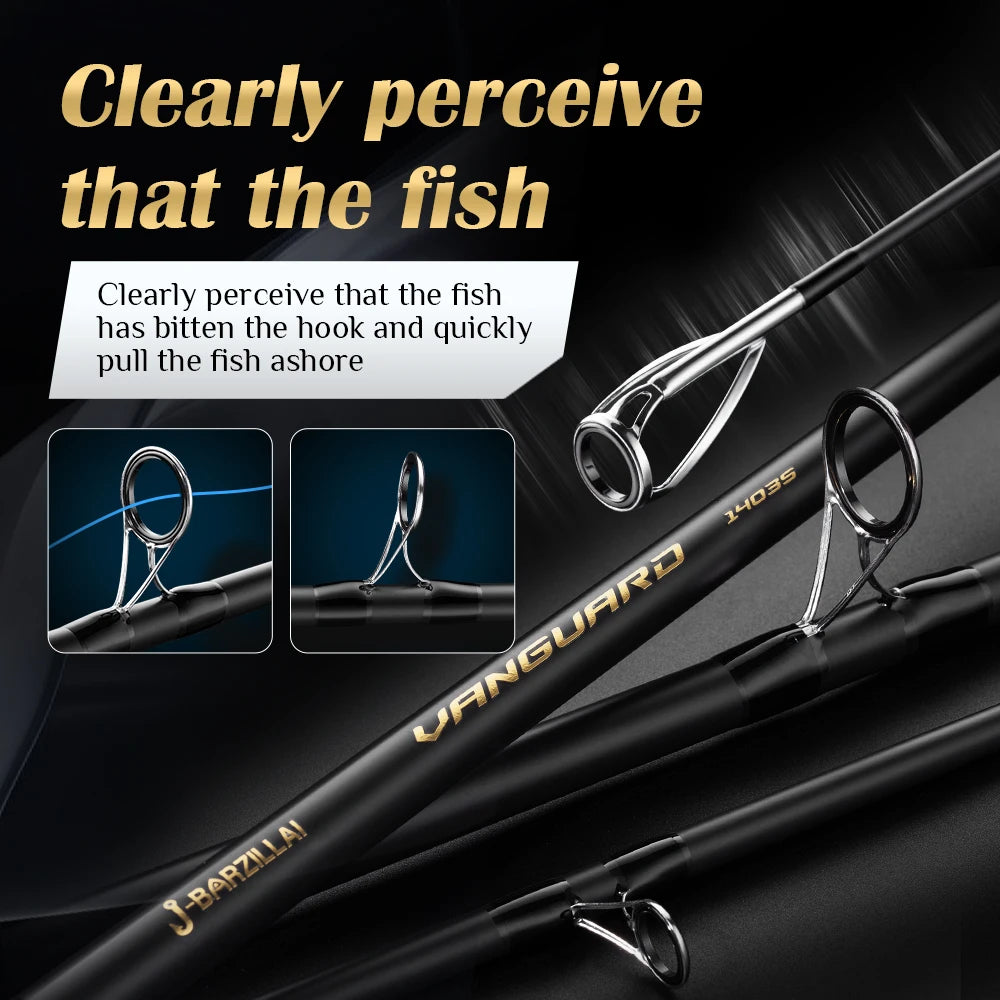 Carbon Surf Spinning Fishing Rod, Ultra-Light High-Sensitivity Graphite Pole Saltwater Fishing