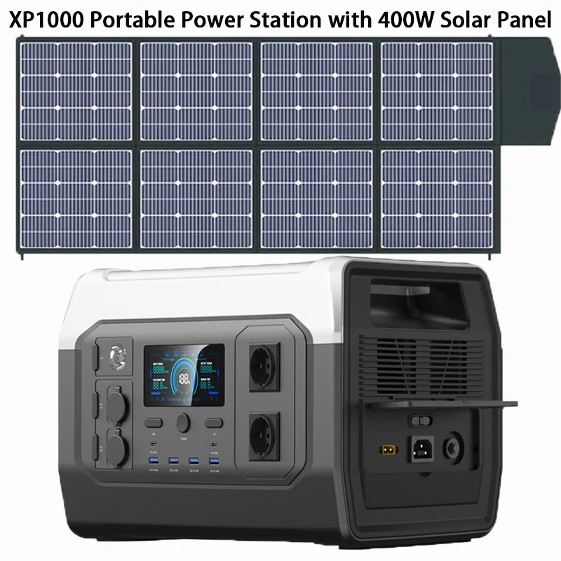220V 1800W(110V 1600W) Portable Power Station,Battery,  400W 200W Foldable Solar Panel