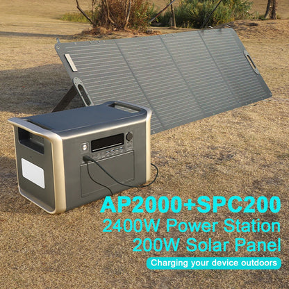 Portable Power Station Solar Generator 1000W 2000w 220V AC Outlets Power Flexible Solar Panel