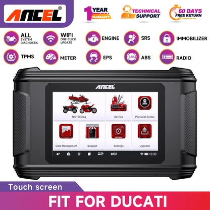 Motorcycle Scanner All System for BMW/DUCATI/HARLEY Support 30+ Functions ECU Reset Motorcycle OBD2 Diagnostic Tool