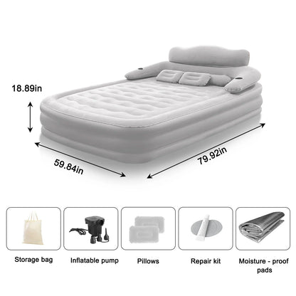 2 Person Built-In Pump Camping Mattress PVC Automatic Inflatable