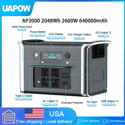 Portable Power Station 110V Solar Generator Emergency Power Supply