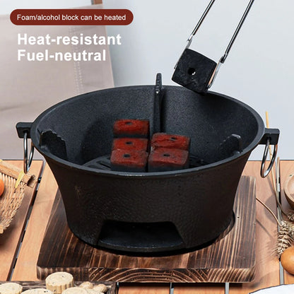 Stainless Steel Round Barbecue Grill Portable Camping Stove Picnic