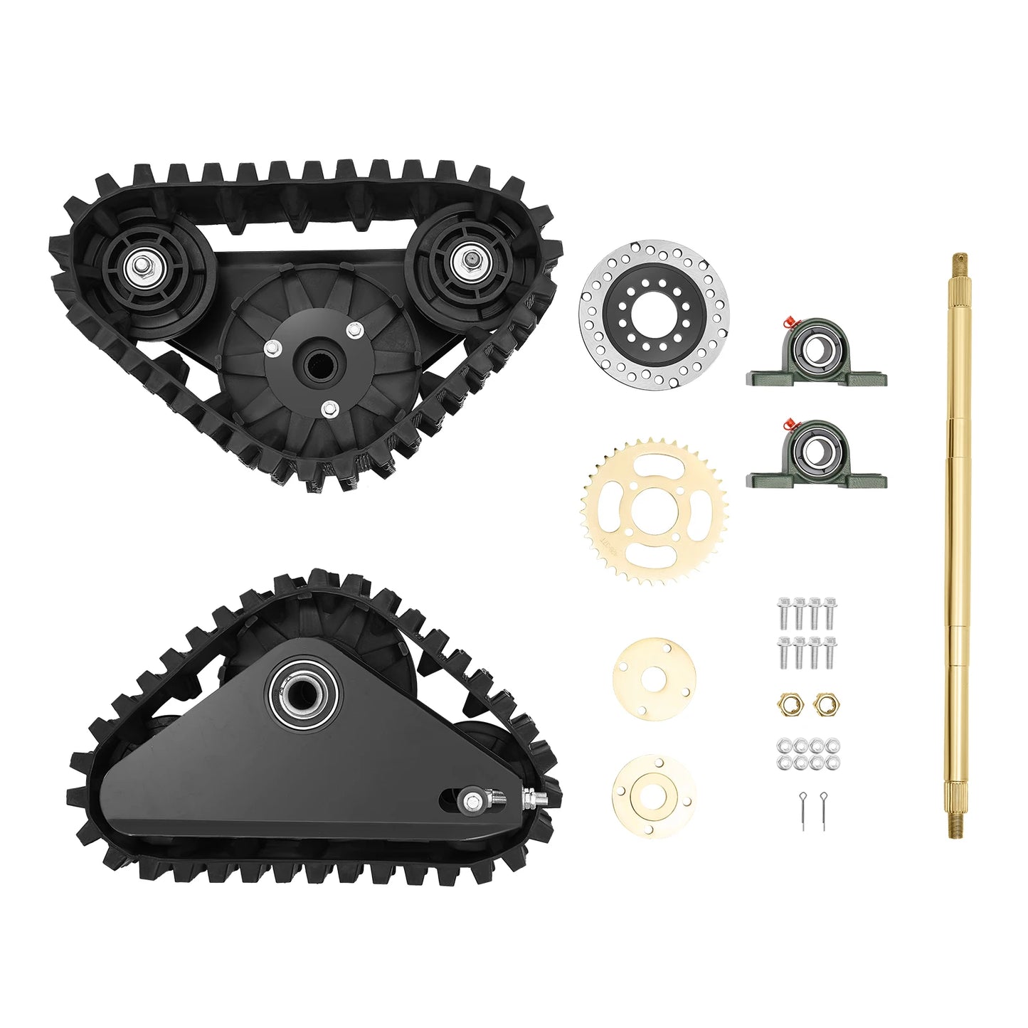 ATV Rear Track Assembly Black Aluminum Alloy Gray Cast Iron