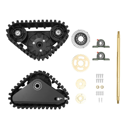 ATV Rear Track Assembly Black Aluminum Alloy Gray Cast Iron