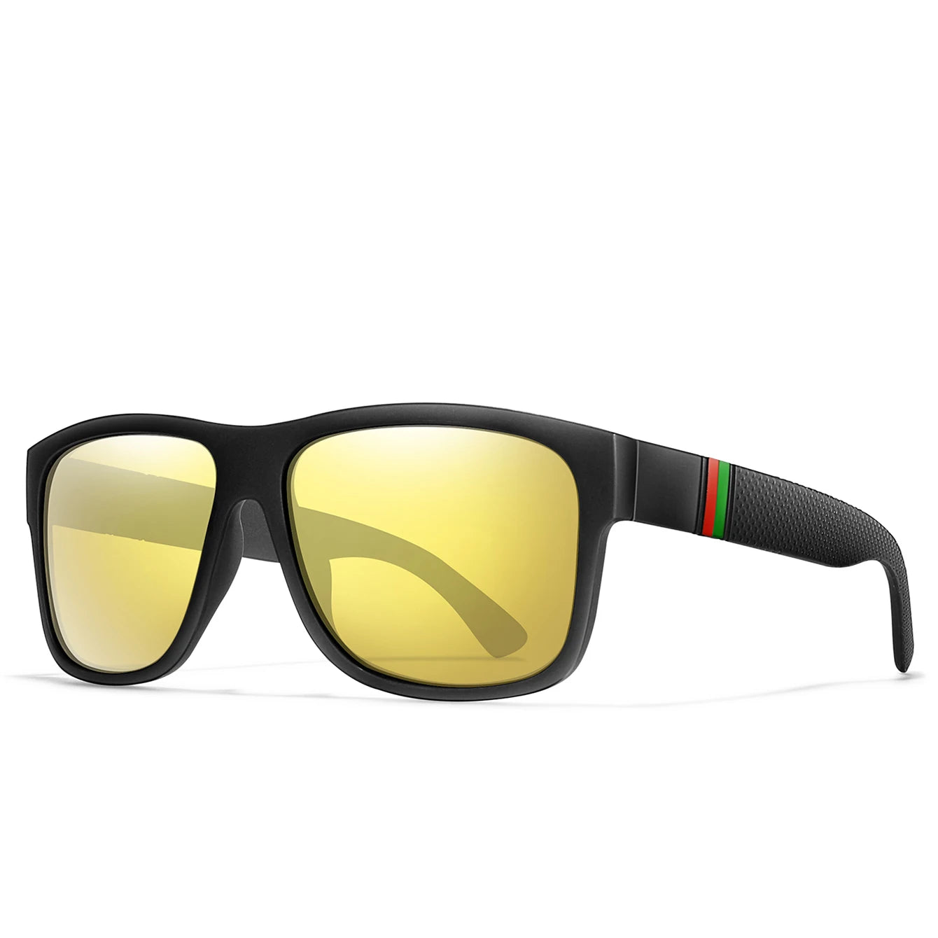 Classic Men Square Polarized Fishing Sunglasses  Vintage Large Frame