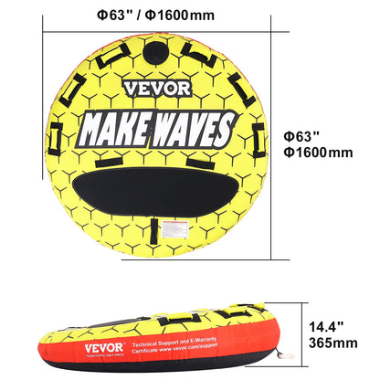 Towable Tube for Boating, 1-3 People Inflatable