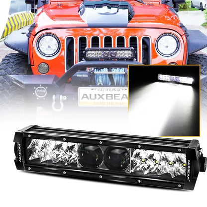 AUXBEAM 12-32 inch LED Work Light Bar with Wire Harness kit 270W 33000lm High Brightness for SUV ATV UTV Trucks 5D-PRO Series