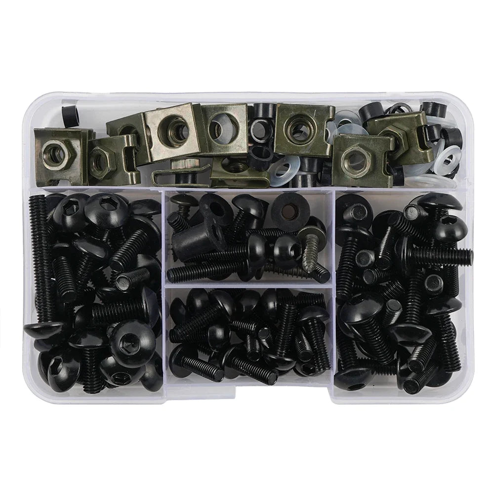 177PCS Motorcycle Fairing Protector Screws Nut Kit