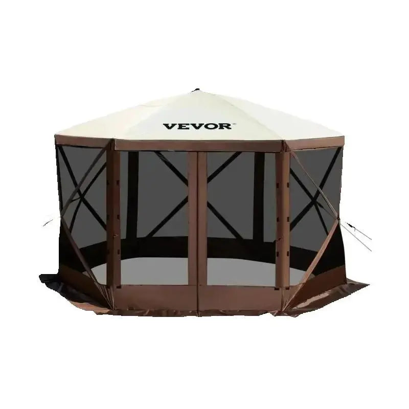 Pop-up Camping Gazebo 6 Sided 12' x 12' / 10' x 10'