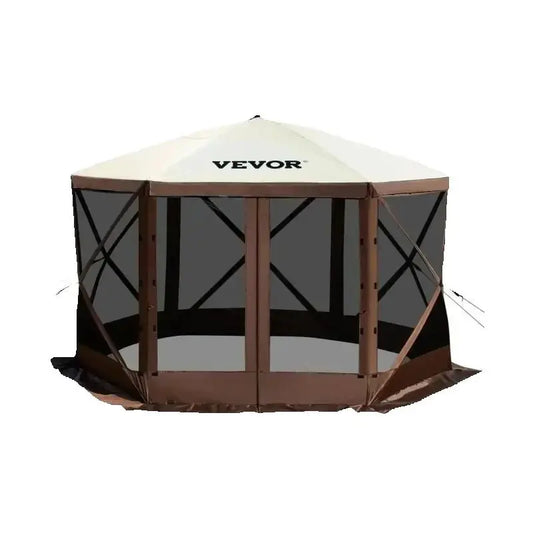 Pop-up Camping Gazebo 6 Sided 12' x 12' / 10' x 10'