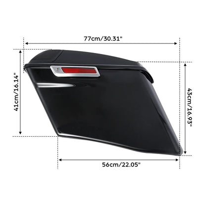 4" Extended Saddlebags For Harley Touring Street Electra Glide Road King Ultra Classic CVO 2014-2024