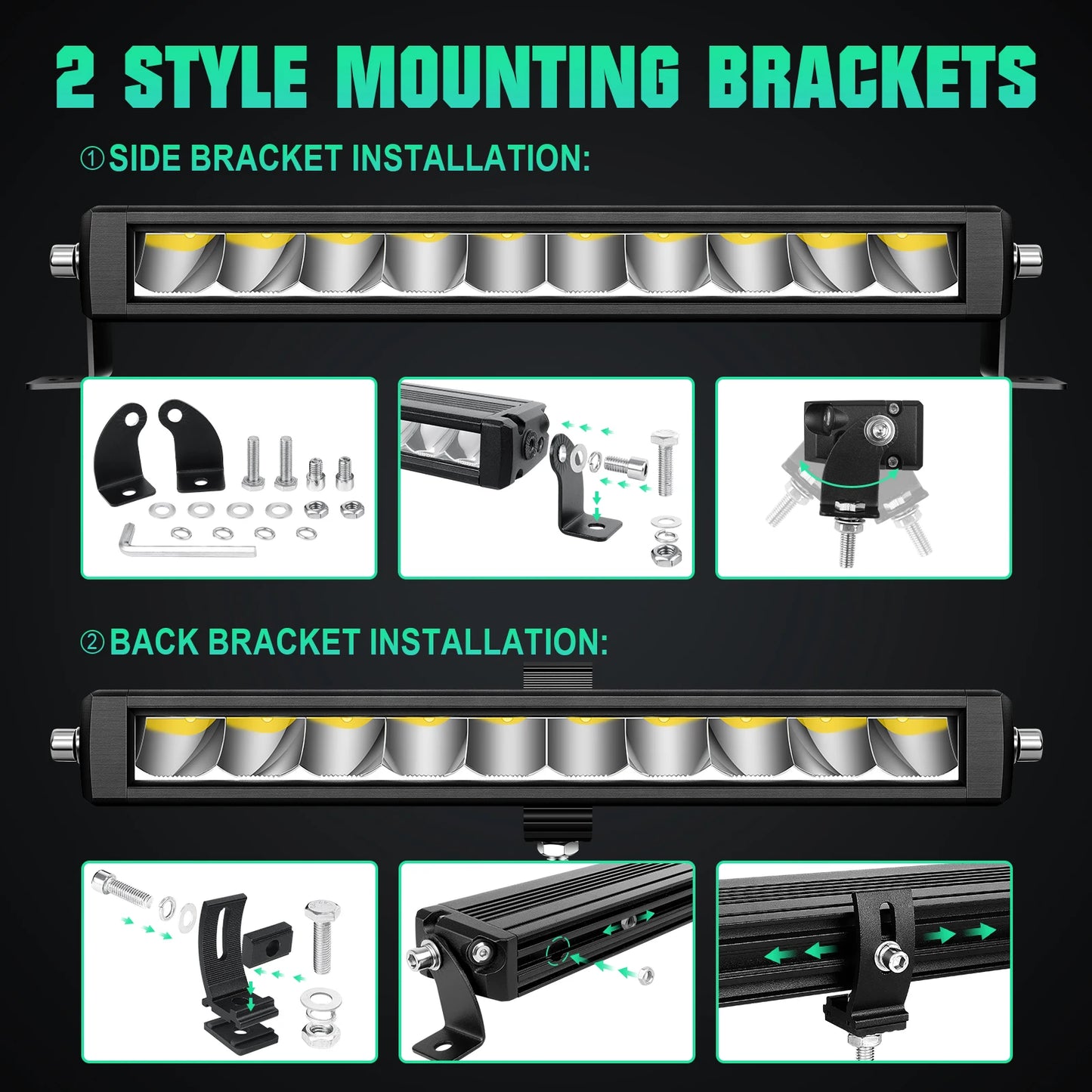 12'' 23'' 33'' 30W 60W 90W Off Road Straight LED Light Bar