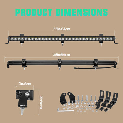 12'' 23'' 33'' 30W 60W 90W Off Road Straight LED Light Bar