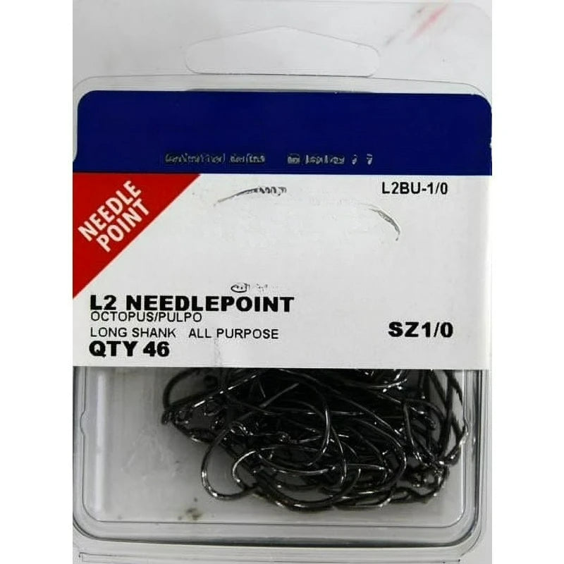Long Shank Hook, Platinum Black