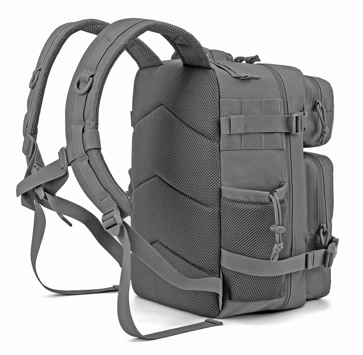 Durable Versatile Tactical Fishing  Webbing Dual Side Bottle Pockets Outdoor Hiking Bag