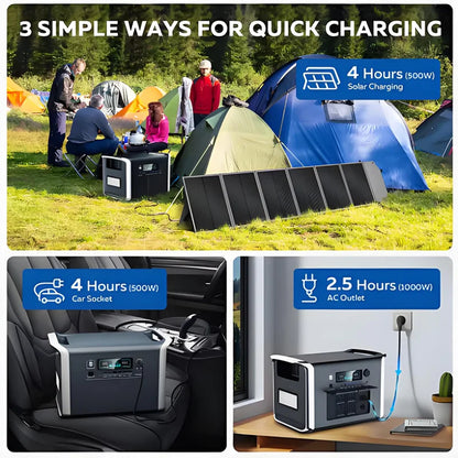Portable Power Station 110V Solar Generator Emergency Power Supply