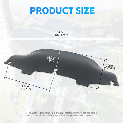 Black/Smoke4'' 6"8'' Windshield For Harley Electra Street Glide Touring1996-2013