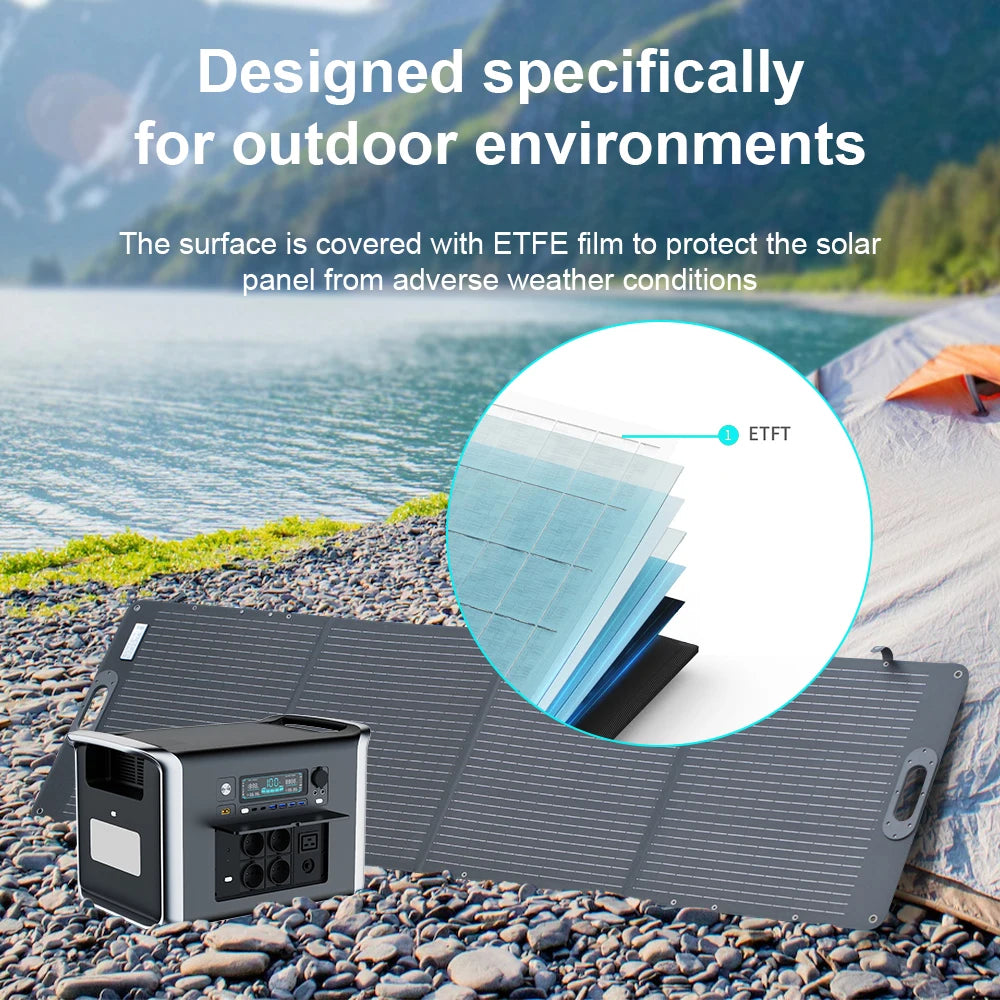 Portable Power Station Solar Generator 1000W 2000w 220V AC Outlets Power Flexible Solar Panel