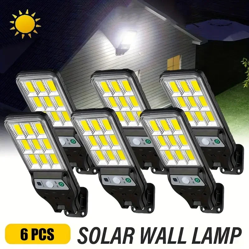 1-6Pcs Outdoor Solar Lights 3 Modes Motion Sensor Solar