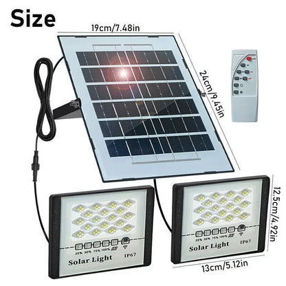 300W LED Solar Street Lights Outdoor Flood Lamps Waterproof Spotlight Lighting Dusk To Dawn