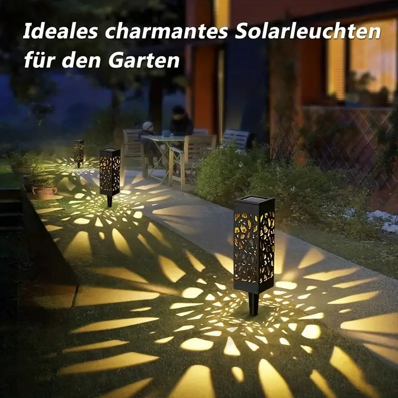 6PCS Solar Powered LED Garden Stake Lights  Waterproof Outdoor Landscape Lighting