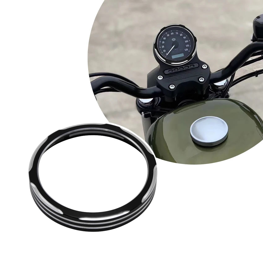 1Pc Black Speedometer Aluminum Ring Trim Bezel Cover For Harley Dyna Street glide,Sportster 883 1200 2004-2018