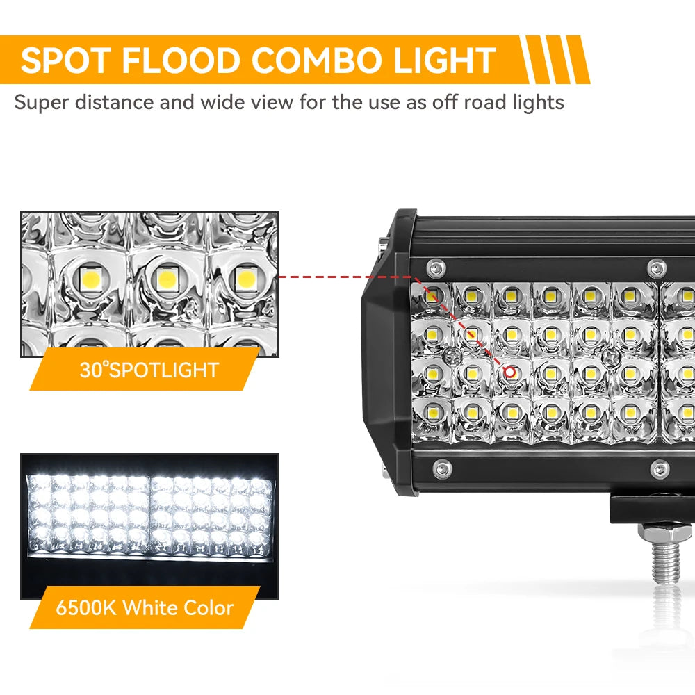 7 Inch Square Spot Pods High/Low Beam waterproof 4inch Led Work Driving Lamp For Off Road SUV UTV ATV Fog LED