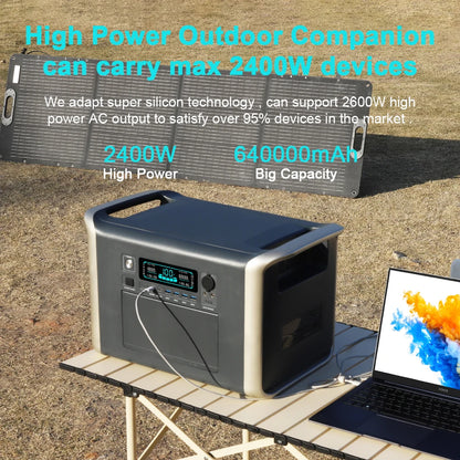Portable Power Station Solar Generator 1000W 2000w 220V AC Outlets Power Flexible Solar Panel