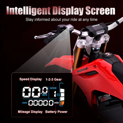 72V 8000W Pro Electric Dirt Bike for Adults,3 Speed Modes Electric Motorcycle Up to 56 MPH with 19"/16" Tires.