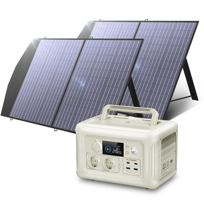 Portable Power Station with Portable SolarPanel  Outdoor Solar Generator