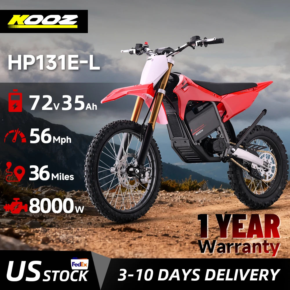 72V 8000W Pro Electric Dirt Bike for Adults,3 Speed Modes Electric Motorcycle Up to 56 MPH with 19"/16" Tires.