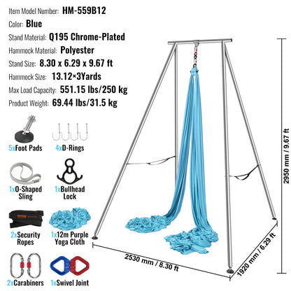 Yoga Swing Stand Aerial Hammock Max 551lbs