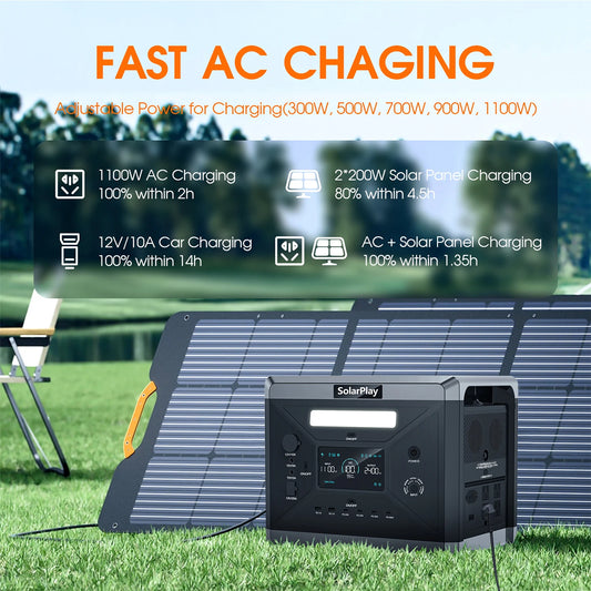 Portable Power Station 2160WH 2304WH solar