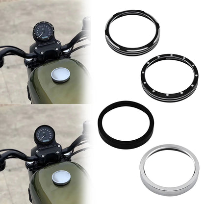 1Pc Black Speedometer Aluminum Ring Trim Bezel Cover For Harley Dyna Street glide,Sportster 883 1200 2004-2018