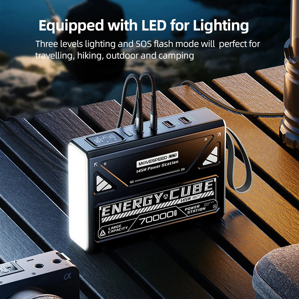 LED Camping Lantern Large Capacity Battery w/ Rechargeable Lamp LED